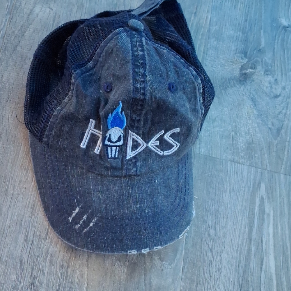 Disney Hercules Hades Distressed Baseball Blue Ball Cap Hat
